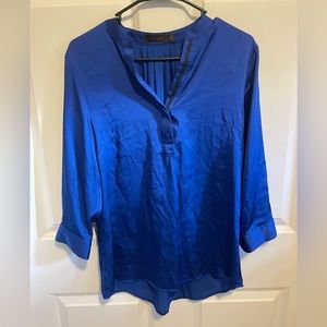 The Limited, medium, Silky, blue, blouse with 3/4 sleeves
